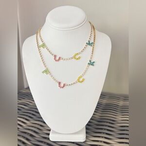 New Crystal multi crystal necklace